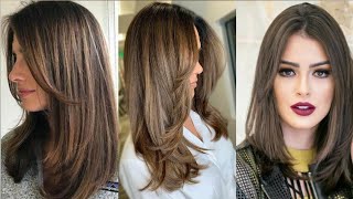 best Long Layered haircuts and Two Tone hair color ideas for women according to celeb Hairstylist [upl. by Eirolam]