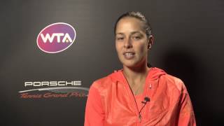 Interview Ana Ivanovic SRB quarter finals  Porsche Tennis Grand Prix 2014 [upl. by Emile]