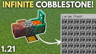 The EASIEST Minecraft 121 Cobblestone GENERATOR [upl. by Eben993]