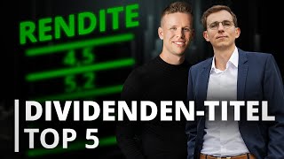 DividendenEinkommen Top 5 der besten Aktien für dein Portfolio [upl. by Cirdahc73]