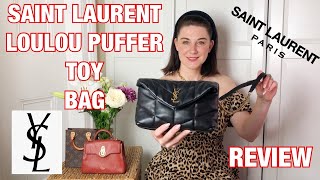 YSL SAINT LAURENT Loulou Toy Puffer Bag Unboxing Review What Fits and Close Up [upl. by Eelime]