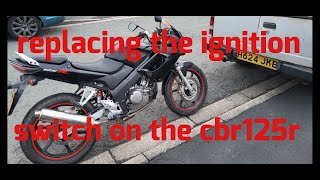 CBR125r 2006 ignition switch replacement [upl. by Linette599]