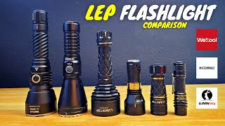 6 LEP Flashlights Compared 🔦 Lumintop vs Mateminco vs Weltool [upl. by Asaret]