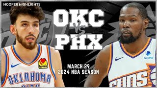 Oklahoma City Thunder vs Phoenix Suns Full Game Highlights  Mar 29  2024 NBA Season [upl. by Enimajneb]