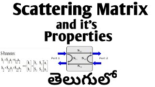 Scattering matrix and its Properties in Microwave Engineering in telugu [upl. by Andrej254]