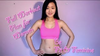 Full Workout Plan for Women to Lose Weight amp Tone Up 4 weeks to a Fit amp Feminine Figure [upl. by Flessel677]