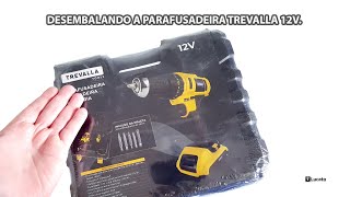 Desembalando a parafusadeira Trevalla 12v bateria lítio 1300mAh  Não é avaliação ou review [upl. by Nikolas630]