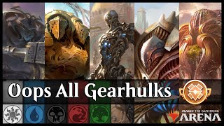 Rainbow Gearhulks Gameplay amp DeckTech  MTG Arena Historic [upl. by Ardnuhsal539]