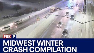 Midwest winter crash compilation [upl. by Lolanthe425]