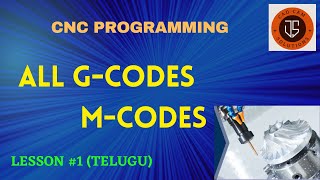 CNC MILLING ALL GCODES amp MCODES LESSON1 TELUGU [upl. by Brag962]