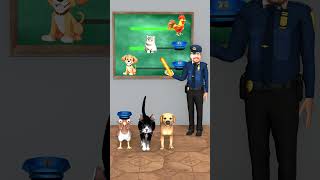 Which animal would you like to put a police hat on a dog a cat or a chicken [upl. by Essex975]