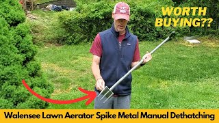 Walensee Lawn Aerator Spike Metal Manual Dethatching Tool  Worth Buying [upl. by Enellij531]