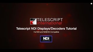 Telescript NDI Display Tutorial 2024 Model [upl. by Ande]