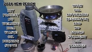 I made a used refrigerator compressor for my diy project waste oil burning stov without welding used [upl. by Luanne]