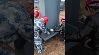 Steel load bearing column anchor bolt fixing process [upl. by Pember]