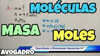 MASA MOLES y MOLÉCULAS súper fácil [upl. by Aekerly]