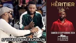 JOUR J8 🇨🇵 HERITIERWATA TRÈS FORT 57 VISAS 5 ANS À CHACUN LA SEINE MUSICALE 21 SEPTEMBRE [upl. by Alimac]