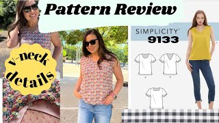 SIMPLICITY PATTERN REVIEW 9133 SEWING CLOTHES FOR SUMMER WITH WOVEN FABRICS [upl. by Nnairak]