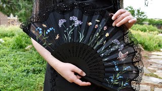 Painting a Late Victorian Hand Fan [upl. by Dianemarie]