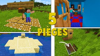 5 FAÇONS DE PIÉGER SON AMI DANS MINECRAFT  Five traps Minecraft [upl. by Selestina743]