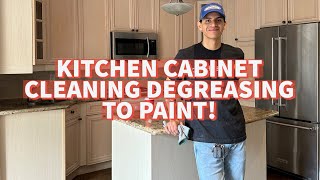 Kitchen cabinet cleaning to prepare for painting with Renner coatings [upl. by Anyak15]