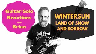 GUITAR SOLO REACTIONS  WINTERSUN  Land of Snow and Sorrow [upl. by Adnarahs]