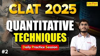 CLAT 2025  Quantitative Techniques  Daily Practice Session  2  QT for CLAT By Nema Sir [upl. by Ahsitam]