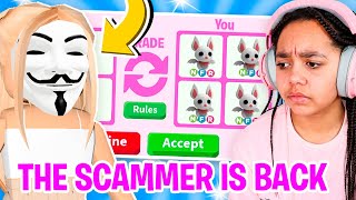 Confronting THE SCAMMER WHO STOLE My Legendary Neon Pet In Roblox Adopt Me [upl. by Tam]