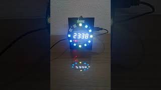 Neopixel Ring Clock with a TM1637 7 segments display [upl. by Babita]