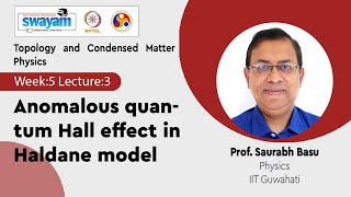 Lec 18 Anomalous quantum Hall effect in Haldane model [upl. by Alexina]