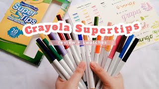 Everything you need to know about Crayola Supertips  review swatches tips amp techniques ･｡ [upl. by Berget]