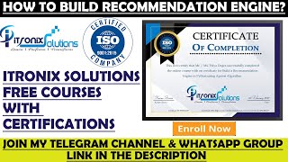 How to build Recommendation Engine  Free Online Course on Recommendation Engine with Certificate [upl. by Reace]