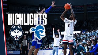 HIGHLIGHTS  3 UConn Mens Basketball vs Seton Hall [upl. by Pulchia793]