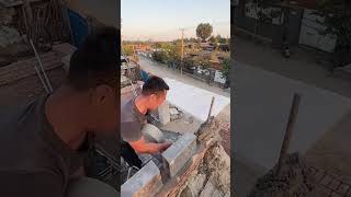 Installation process of roof eaves stone tiles [upl. by Kari]