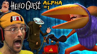 New HELLO NEIGHBOR the CROW GAME FGTeeV Hello Guest Alpha 1 The Never Ending Gameplay [upl. by Outhe]