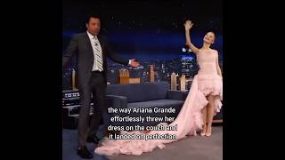 Ariana Grande throws dress on couch ArianaGrande Arianators Wicked jimmyfallonshow [upl. by Ygiaf]