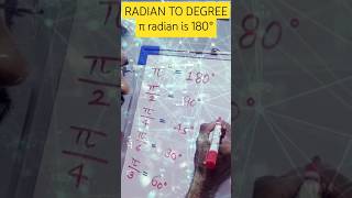 radian to degree conversion angle degree π maths physics learning mathfun GyanFreedom [upl. by Aliuqa]