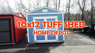 📌10x12 TUFF SHED HOME DEPOT INVENTORY DISPLAY 2024 [upl. by Animar]