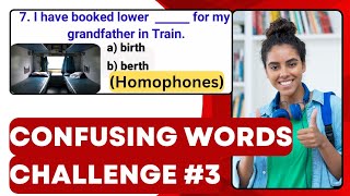 Confusing Words Challenge 3 homophones engliahgrammar confusingwordsinenglish [upl. by Mattox]