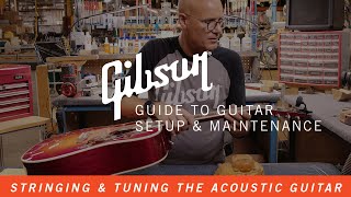 How To Restring and Tune Your Acoustic Guitar [upl. by Ahtelat]