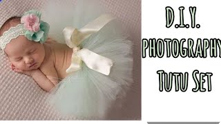 DIY Newborn Baby Photography props  Newborn Photography Tutu Tutorial  No Sew Tutu How To Make [upl. by Okier]