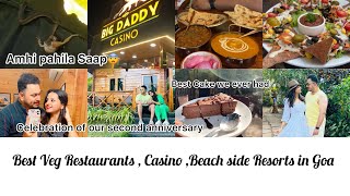 Our Second Anniversary in Goa  Best veg restaurantscafés  casino and resorts in Goa Travelvlog [upl. by Nnaes]