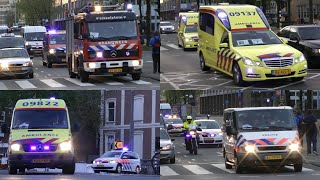 Dutch emergency vehicles with lights and sirens Code 3 [upl. by Nahn774]