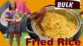 TASTY FRIED RICE FOR A SMALL PARTY  BULK FRIED RICE  DIARYOFAKITCHENLOVER [upl. by Roxanna]