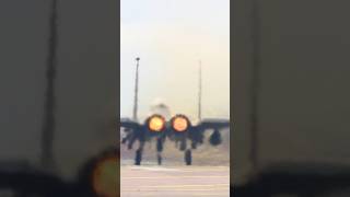 INSANE F15 FULL AFTERBURNER TAKE OFF raflakenheath usaf afterburner [upl. by Analiese]