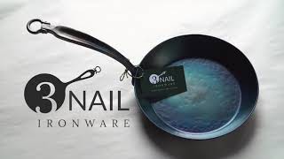 Unpack and Season your 3 Nail Ironware Carbon Steel Pan [upl. by Ennalyrehc]