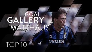 LOTHAR MATTHAUS  INTER TOP 10 GOALS  Goal Gallery 🇩🇪🖤💙 [upl. by Nonohcle]