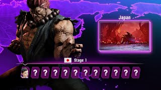 Street Fighter 6  Akuma Arcade Mode Classic Costume [upl. by Atirahc]