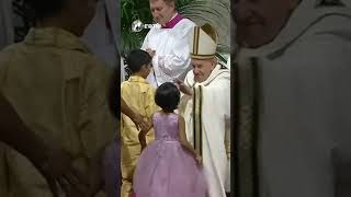 Pope Francis kisses a statue of baby Jesus [upl. by Akyre]