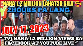 TVJ EAT TV5 NAKA 12 MILLION VIEWS July 17 2023 SA FACEBOOK LIVE AT YOUTUBE LIVE [upl. by Rokach]